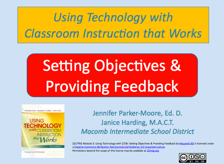 Objectives & Feedback Presentation